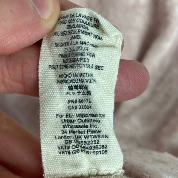 Free People Crushed Velvet Pink Milan‎ Layering Top Sweatshirt Size XS Velour - Picture 8 of 10